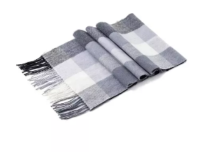 Light chunky Tartan Wool Scarf