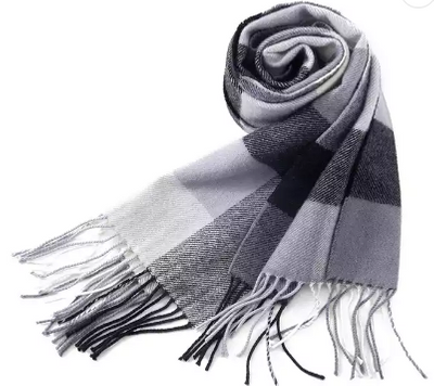 Teal Narrow Striped Wool Scarf